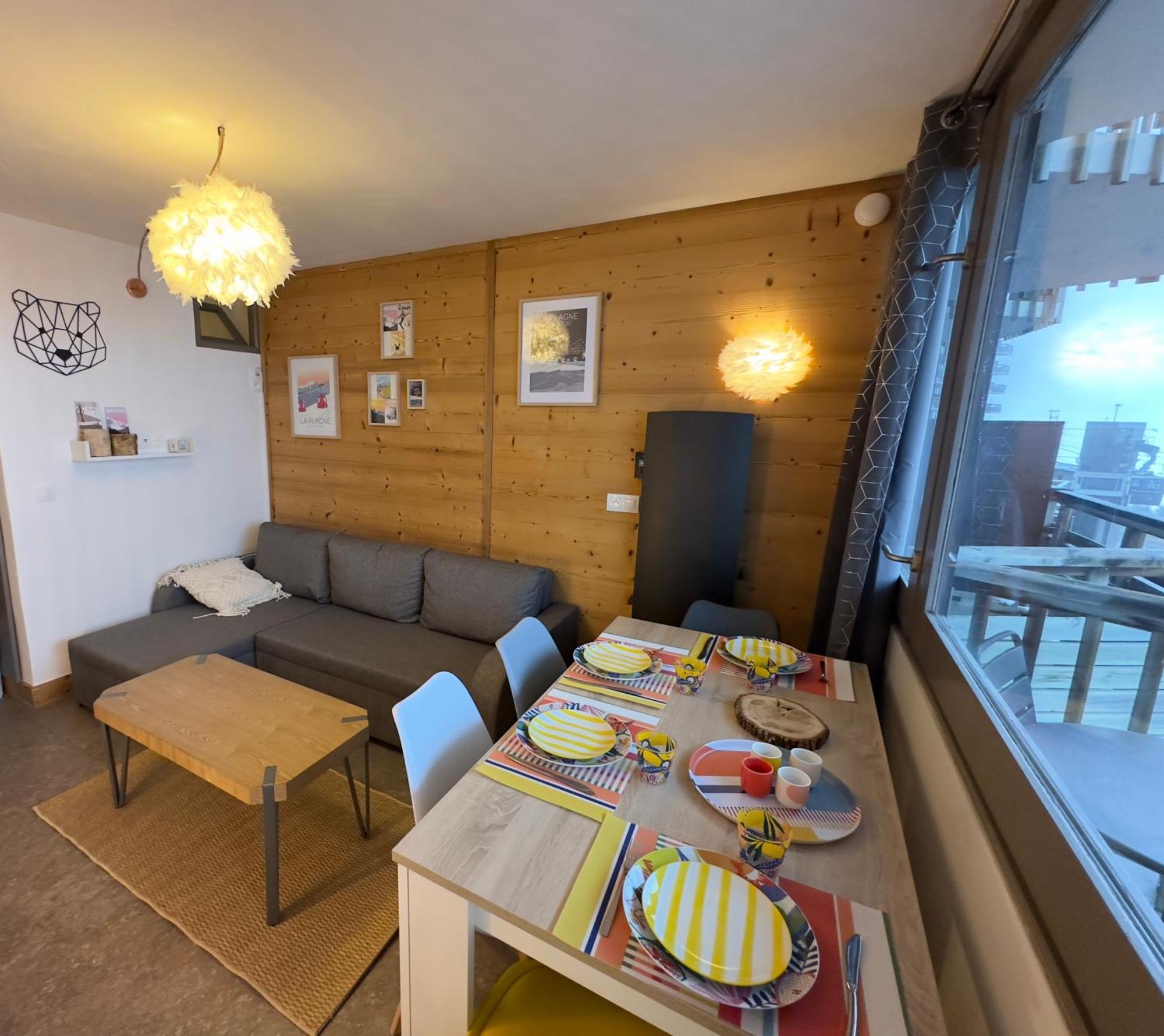 Paquebot Des Neiges - Appartement 4 Personnes - Vue Mont Blanc La Plagne Ngoại thất bức ảnh